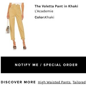 L'Academie Ankle Pants in Khaki